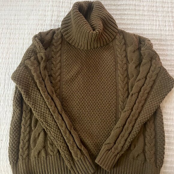 Madewell Sweaters - Madewell Olive Green Turtleneck Sweater - S